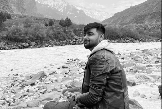 Prafful Suthar drinking coffee